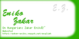 eniko zakar business card